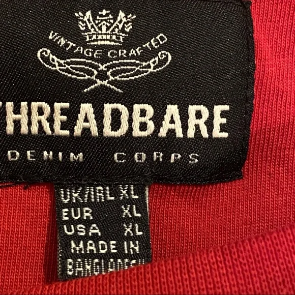 THREADBARE DENIM CORPS  | LEAF PATTERN T-SHIRT  SZ XL - Picture 6 of 8